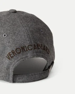 Flannel Baseball Cap in Heather Grey>Veronica Beard Hot
