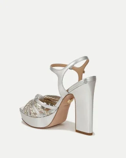 Flavia Silver Platform Sandal Heel><noscript><img width=