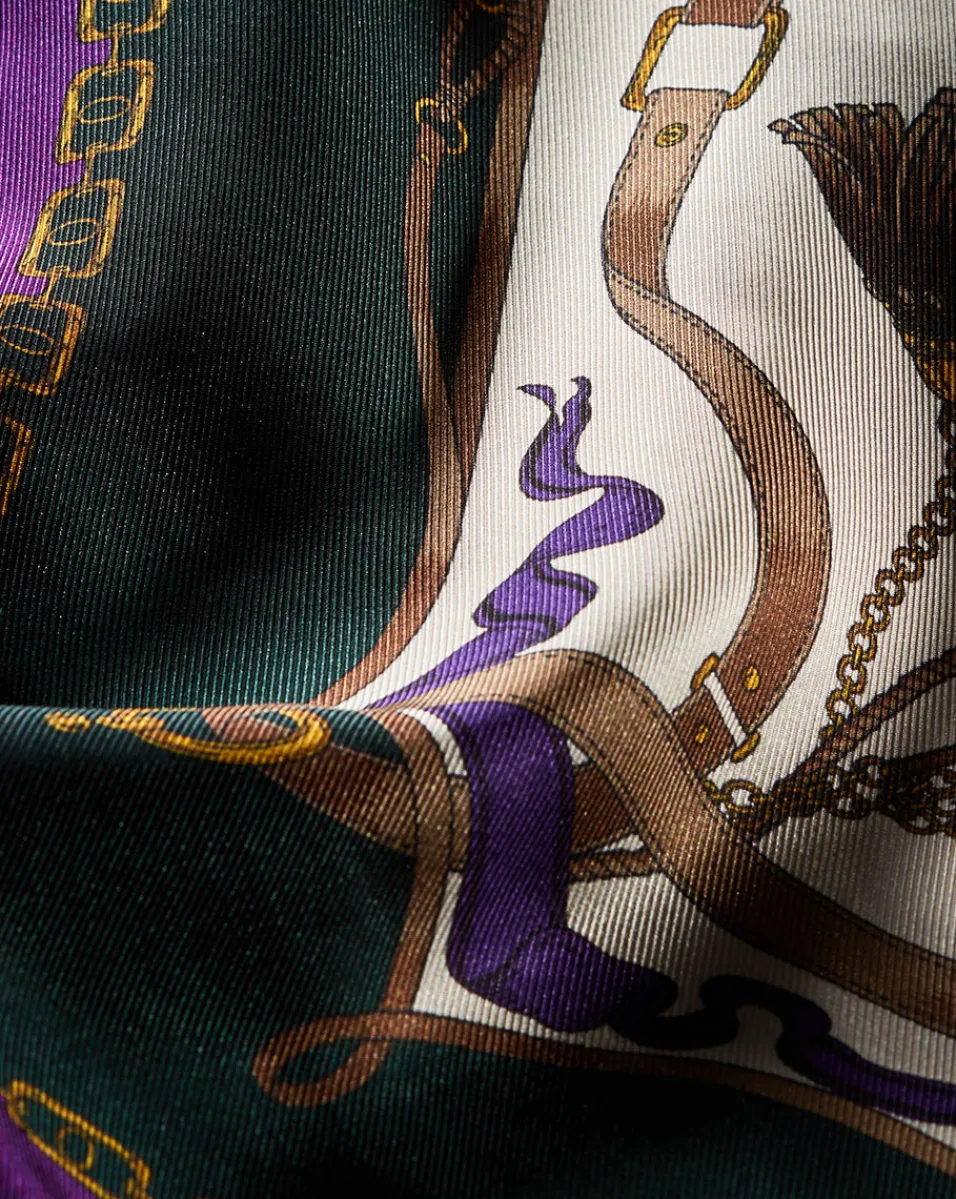 Flora Silk Strapless Maxi Dress in Green & Purple>Veronica Beard Best