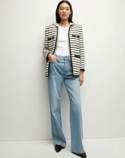 Foster Striped Dickey Jacket in>Veronica Beard Best