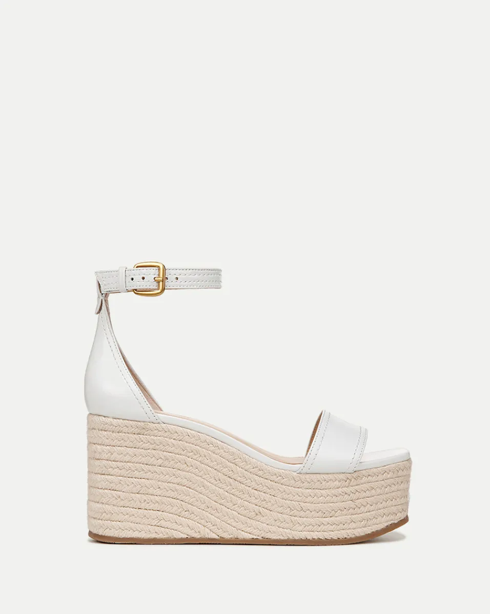 Gianna Raffia Wedge Sandal in>Veronica Beard