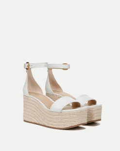 Gianna Raffia Wedge Sandal in>Veronica Beard