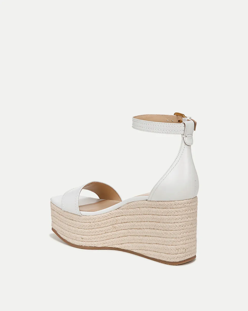 Gianna Raffia Wedge Sandal in>Veronica Beard