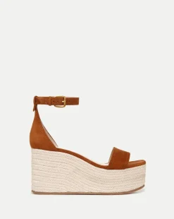 Gianna Raffia Wedge Sandal in>Veronica Beard Best