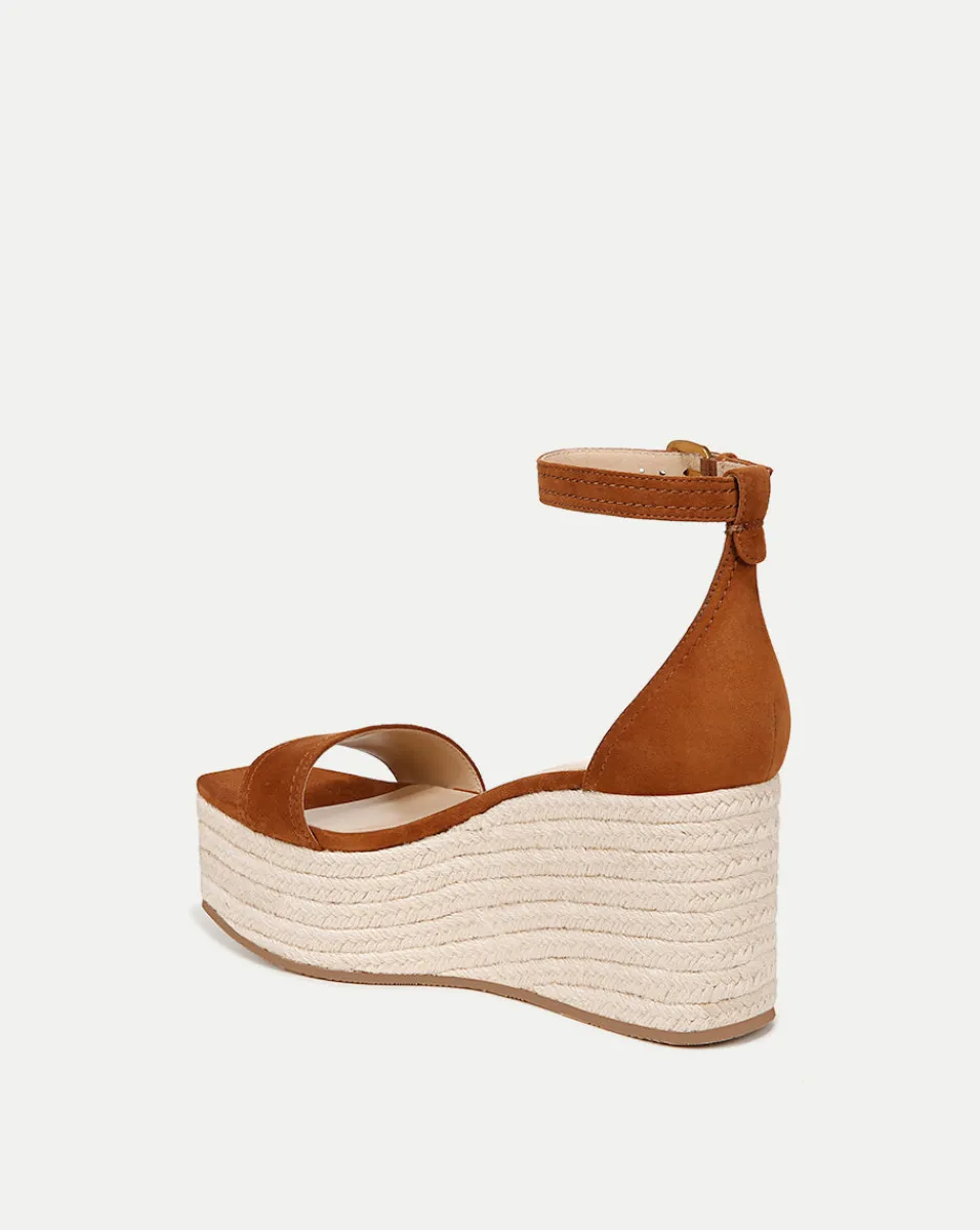 Gianna Raffia Wedge Sandal in>Veronica Beard Best