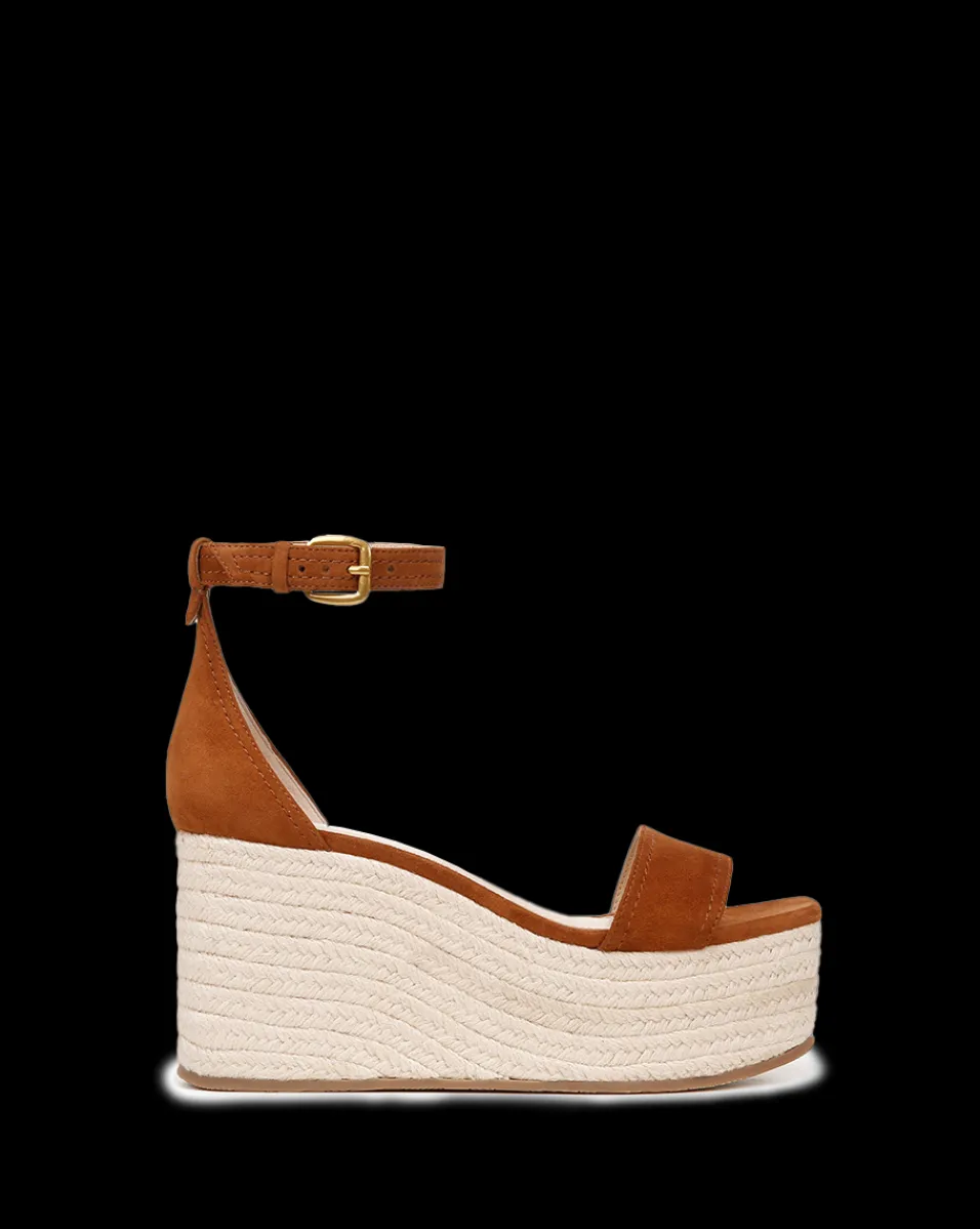 Gianna Raffia Wedge Sandal in>Veronica Beard Best