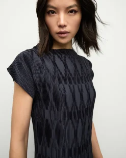 Gramercy Pleated Dress in>Veronica Beard Clearance