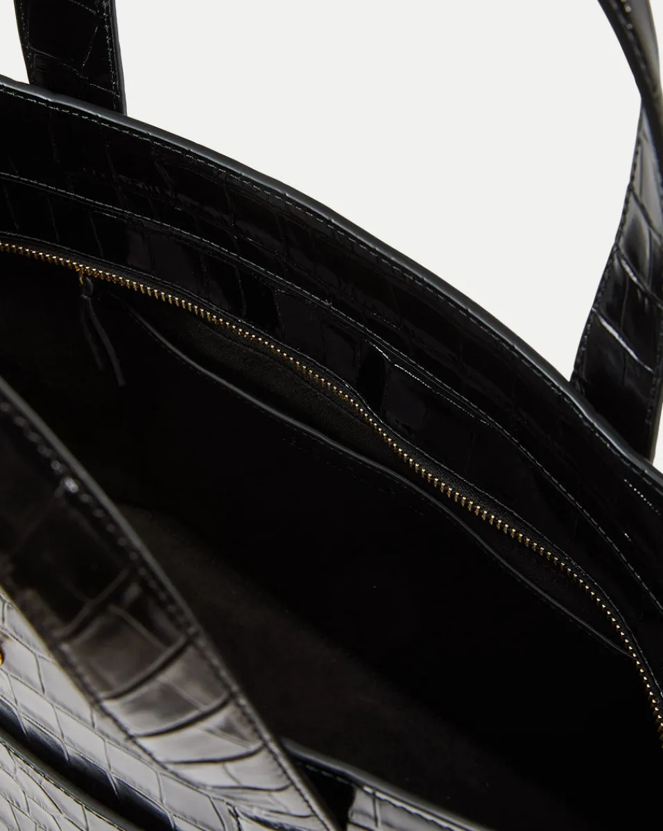 Grand Croc-Embossed Goody Bag in>Veronica Beard Best