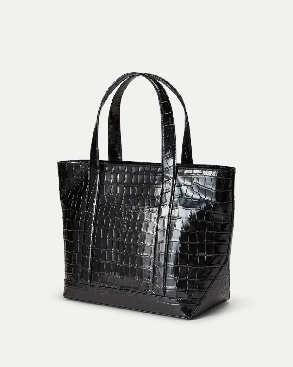 Grand Croc-Embossed Goody Bag in>Veronica Beard Best