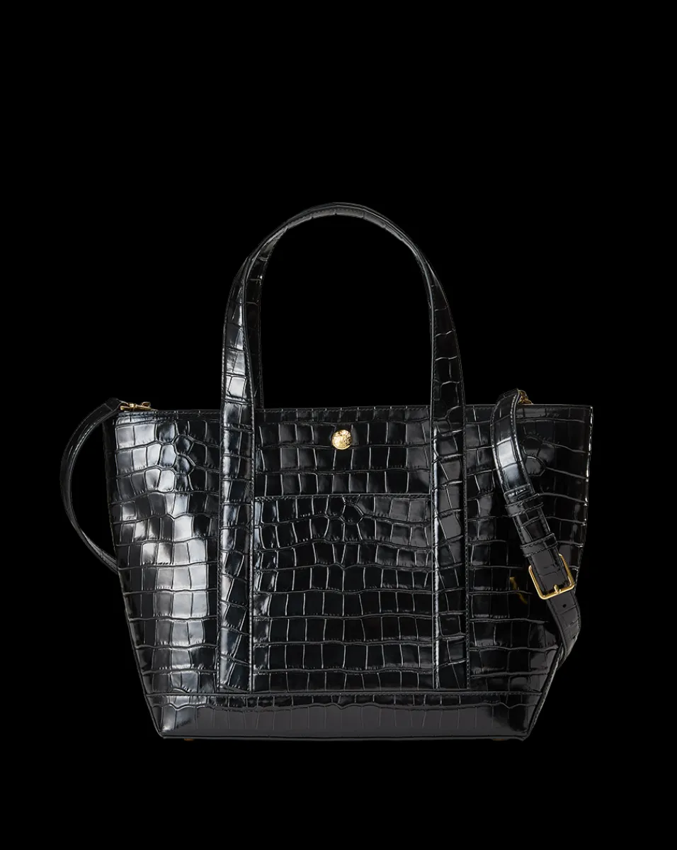 Grand Croc-Embossed Goody Bag in>Veronica Beard Best