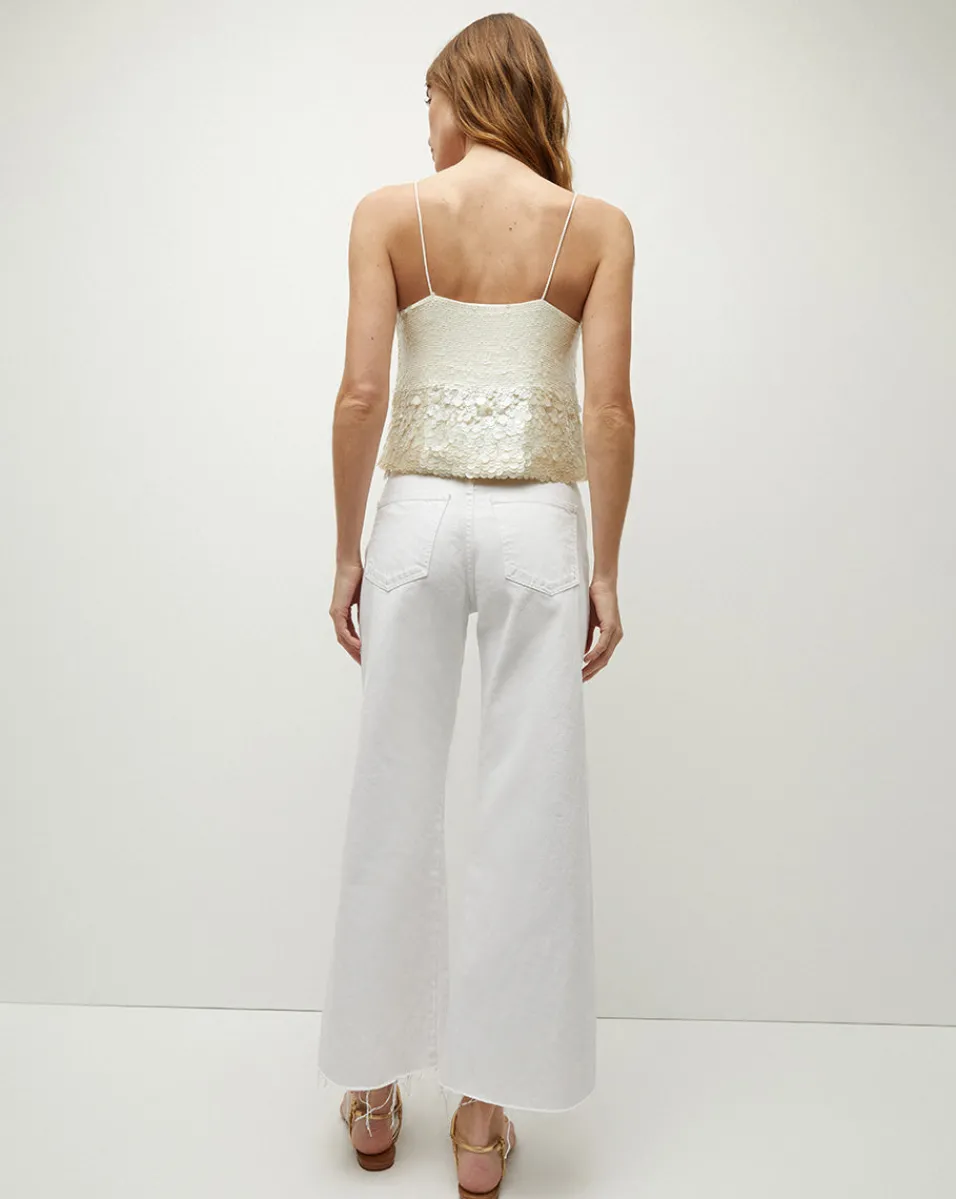 Harmoni White Sequin Tank>Veronica Beard Best