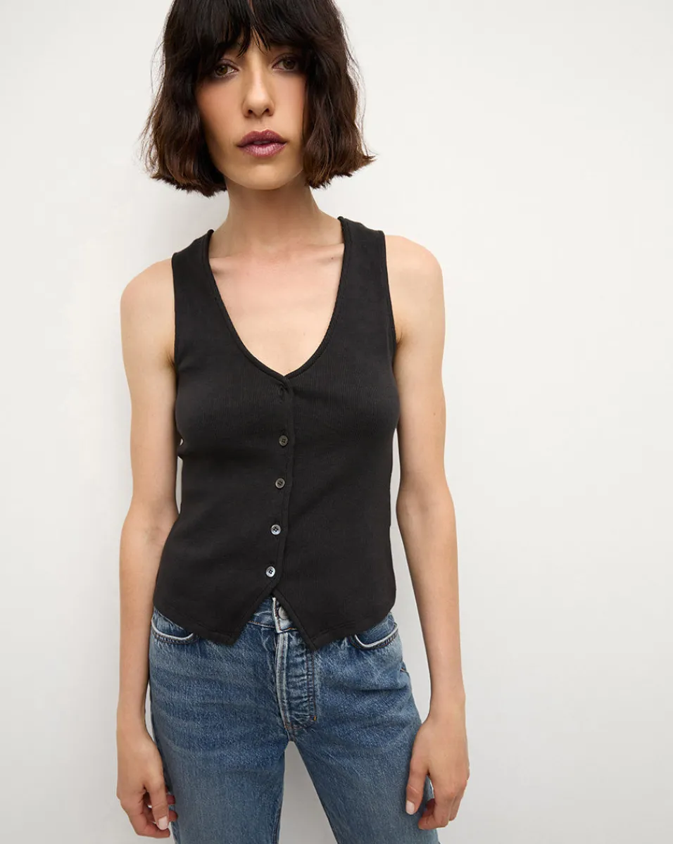 Hoorne Vest Tank Top in>Veronica Beard Sale