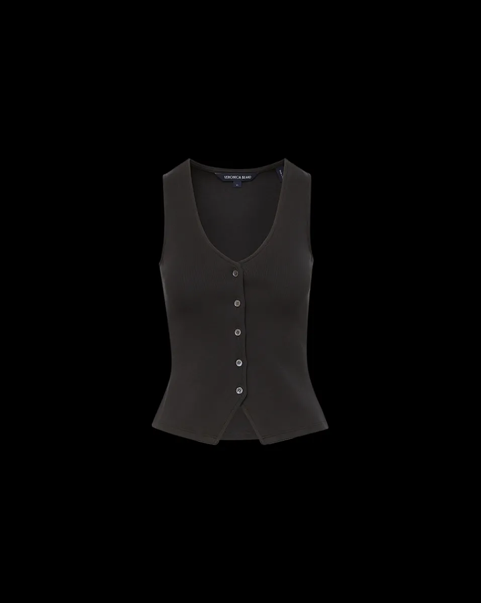 Hoorne Vest Tank Top in>Veronica Beard Sale