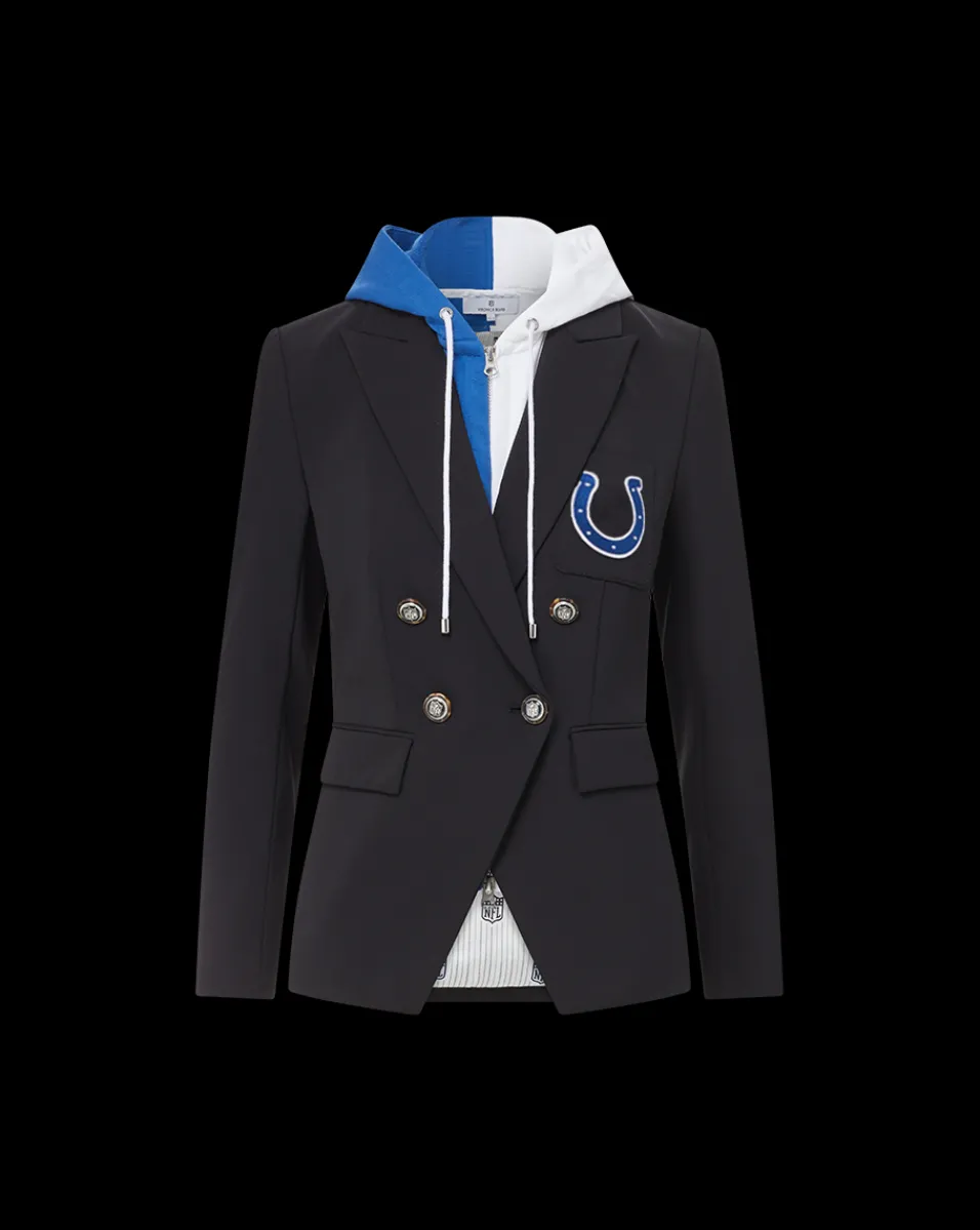Indianapolis Colts Dickey Jacket in Black/Silver>Veronica Beard New