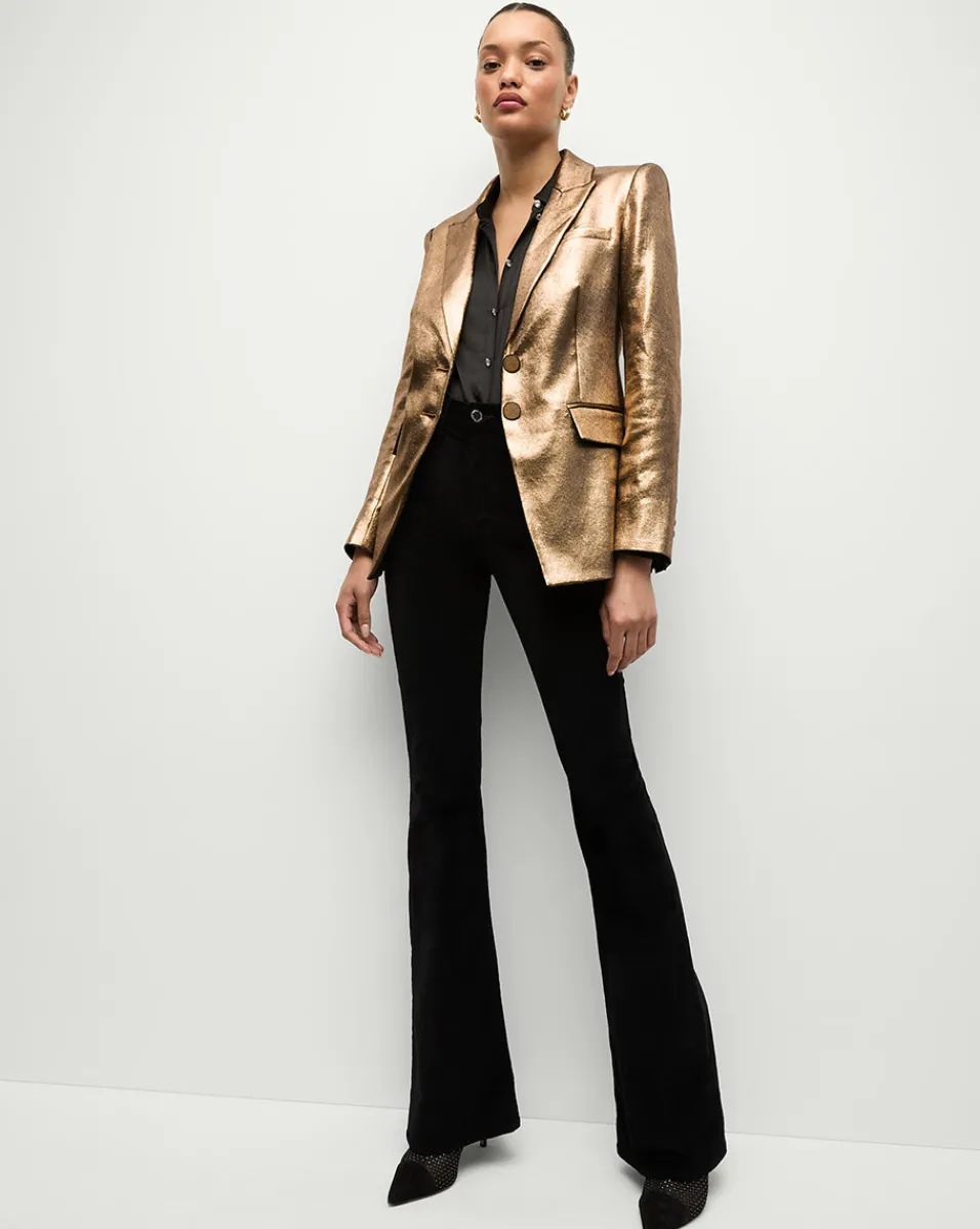 Izara Dickey Jacket in Vintage Gold x Poppy Delevingne>Veronica Beard Sale