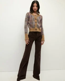 Jacira Plaid Cardigan in Russet>Veronica Beard Discount