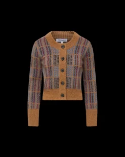 Jacira Plaid Cardigan in Russet><noscript><img width=