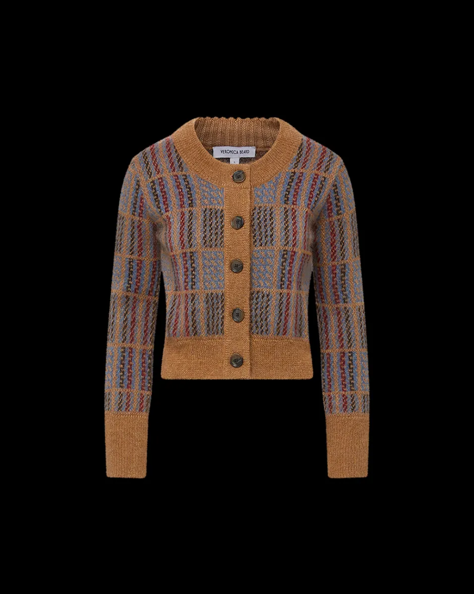 Jacira Plaid Cardigan in Russet>Veronica Beard Discount