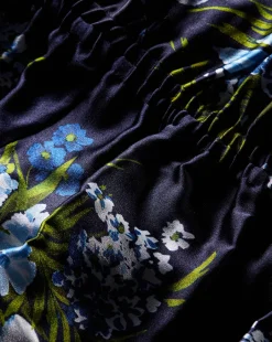 Jackson Stretch-Silk Dress in Navy Multi>Veronica Beard