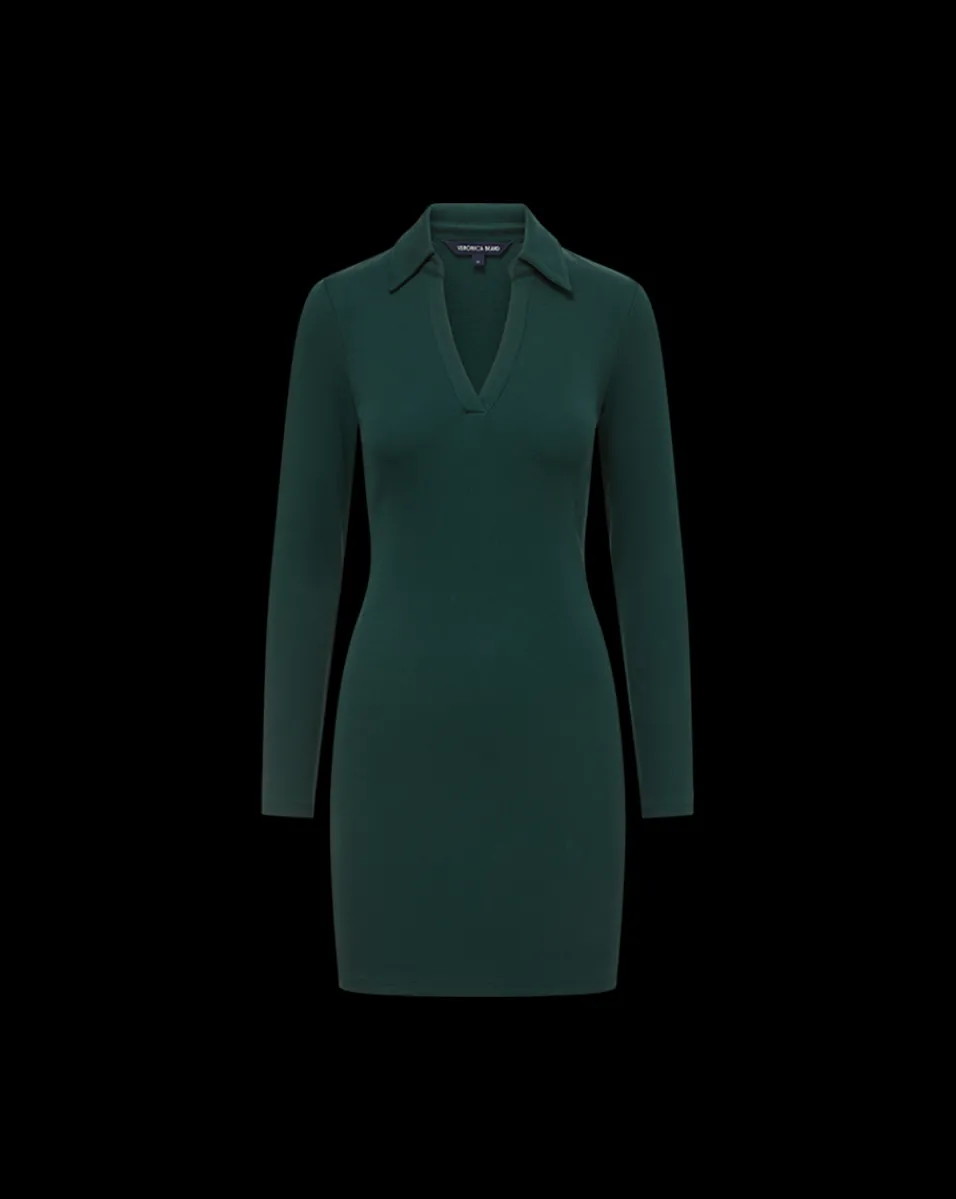 Jaxley Polo Dress in Green>Veronica Beard Sale