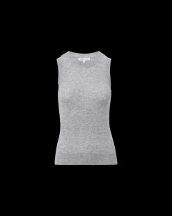 Jerrel Cashmere Tank Top in Heather Grey><noscript><img width=