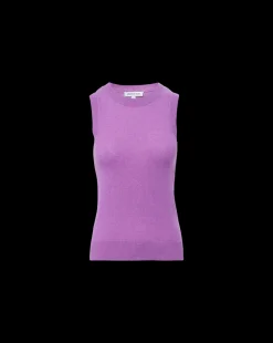 Jerrel Cashmere Tank Top in Purple><noscript><img width=