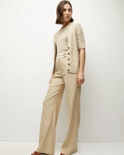 Jerrel Silk-Linen Tank in Stone Khaki><noscript><img width=