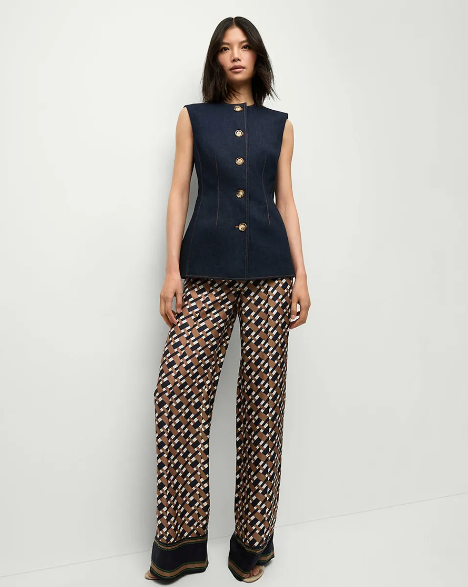 Jessup Denim Vest in Dark Oxford>Veronica Beard Clearance