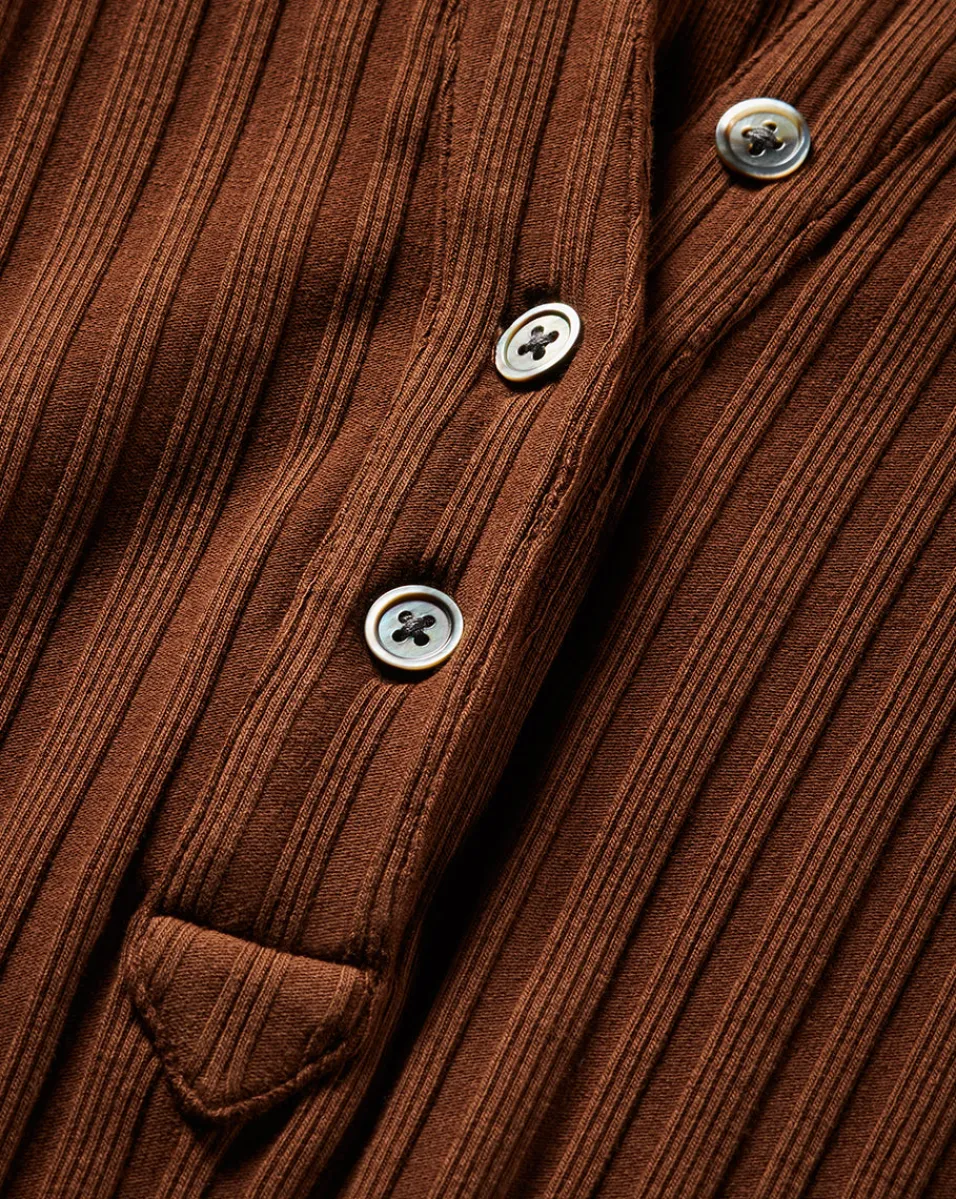 Jocelyn Henley Shirt in Brown>Veronica Beard Sale