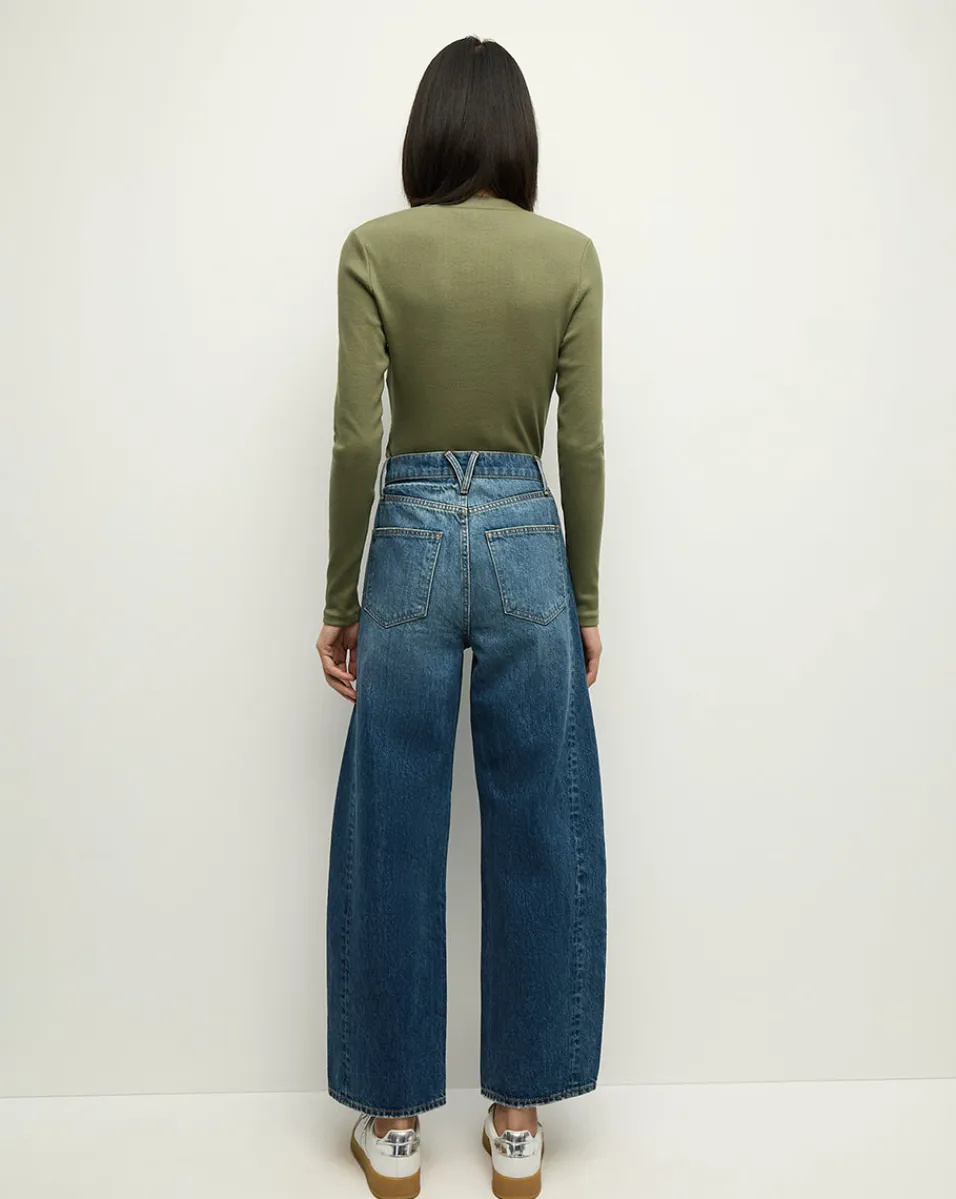 Jocelyn Henley Shirt in Stone Army>Veronica Beard Clearance