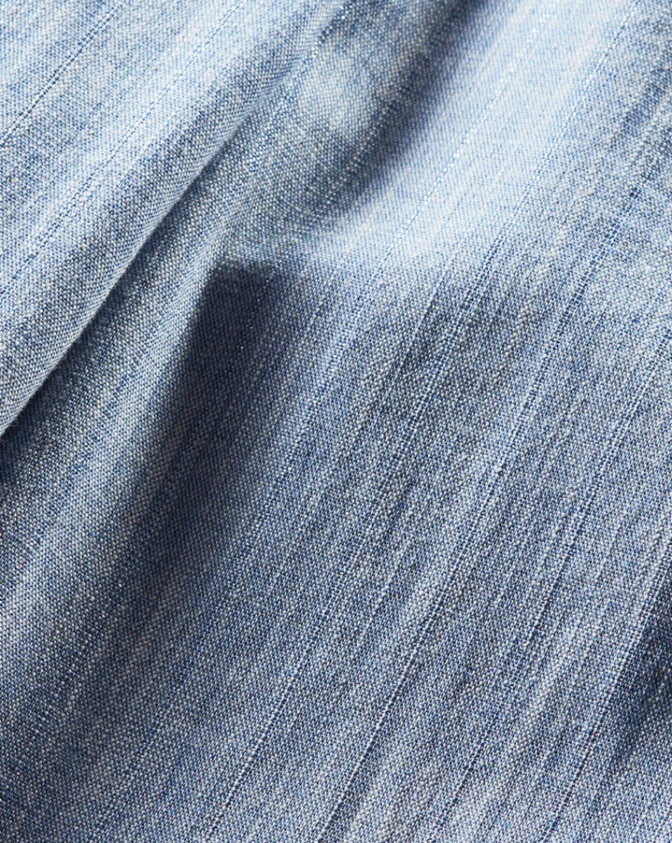 Jude Metallic Pinstripe Pant in Blue Oasis>Veronica Beard New