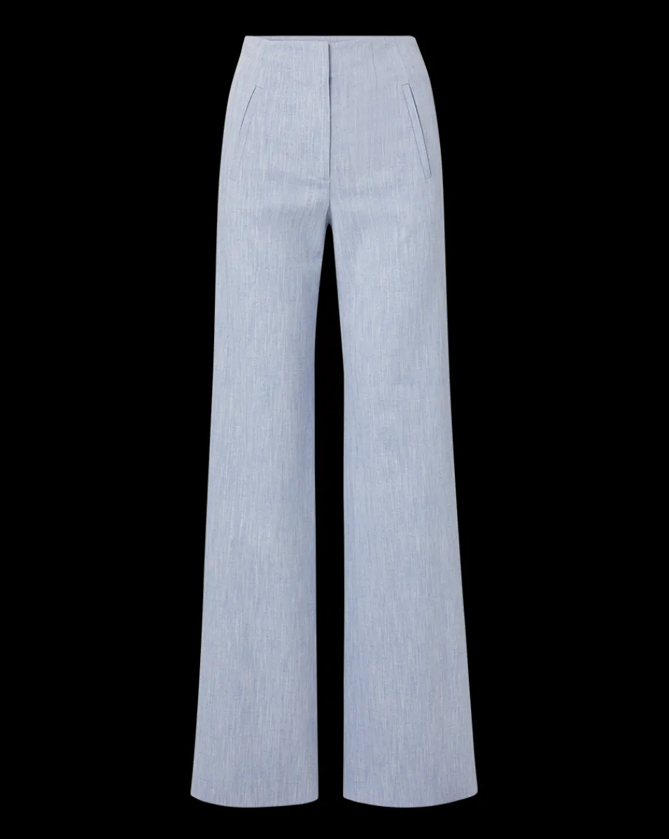 Jude Metallic Pinstripe Pant in Blue Oasis>Veronica Beard New