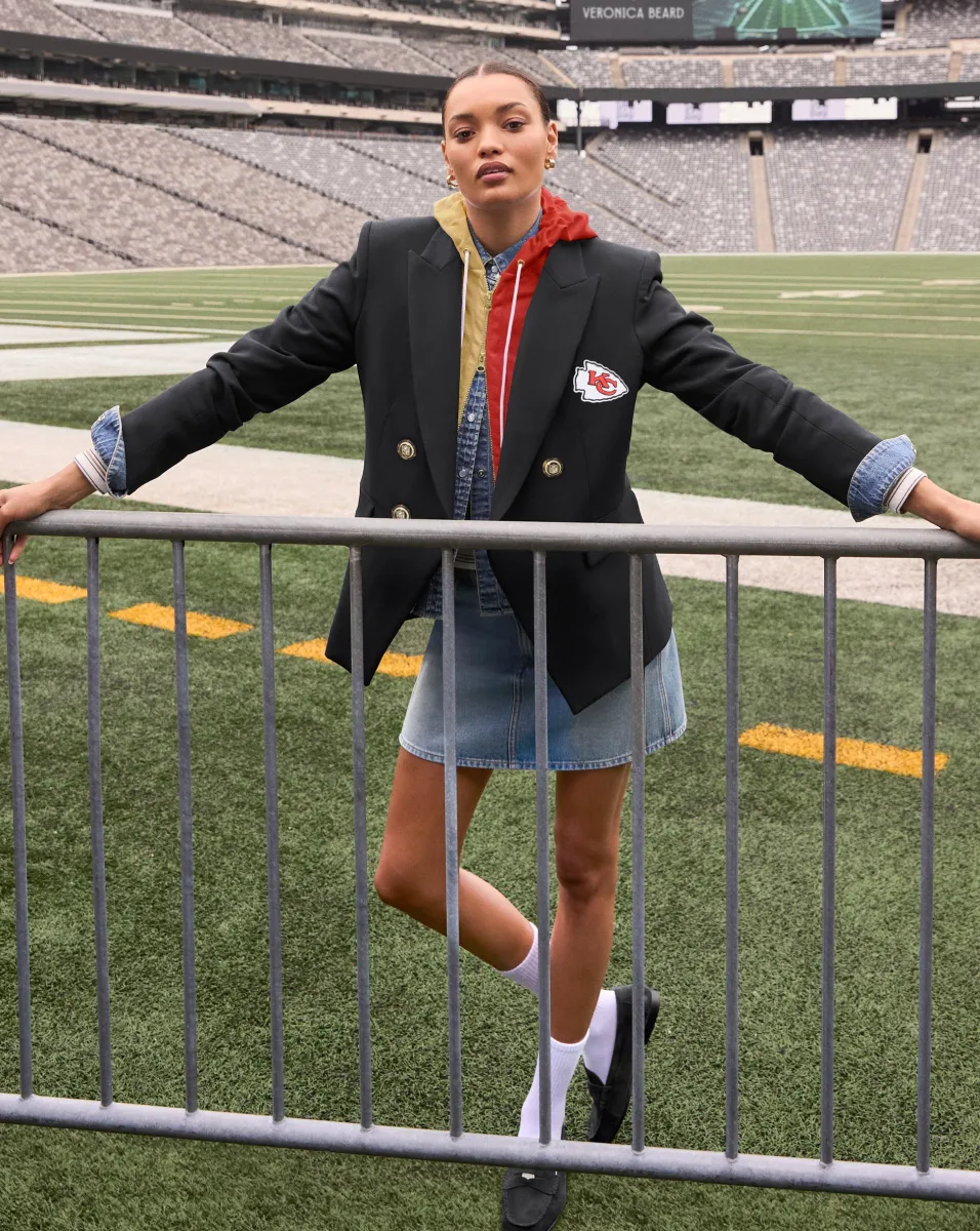 Kansas City Chiefs Dickey Jacket in Black/Gold>Veronica Beard