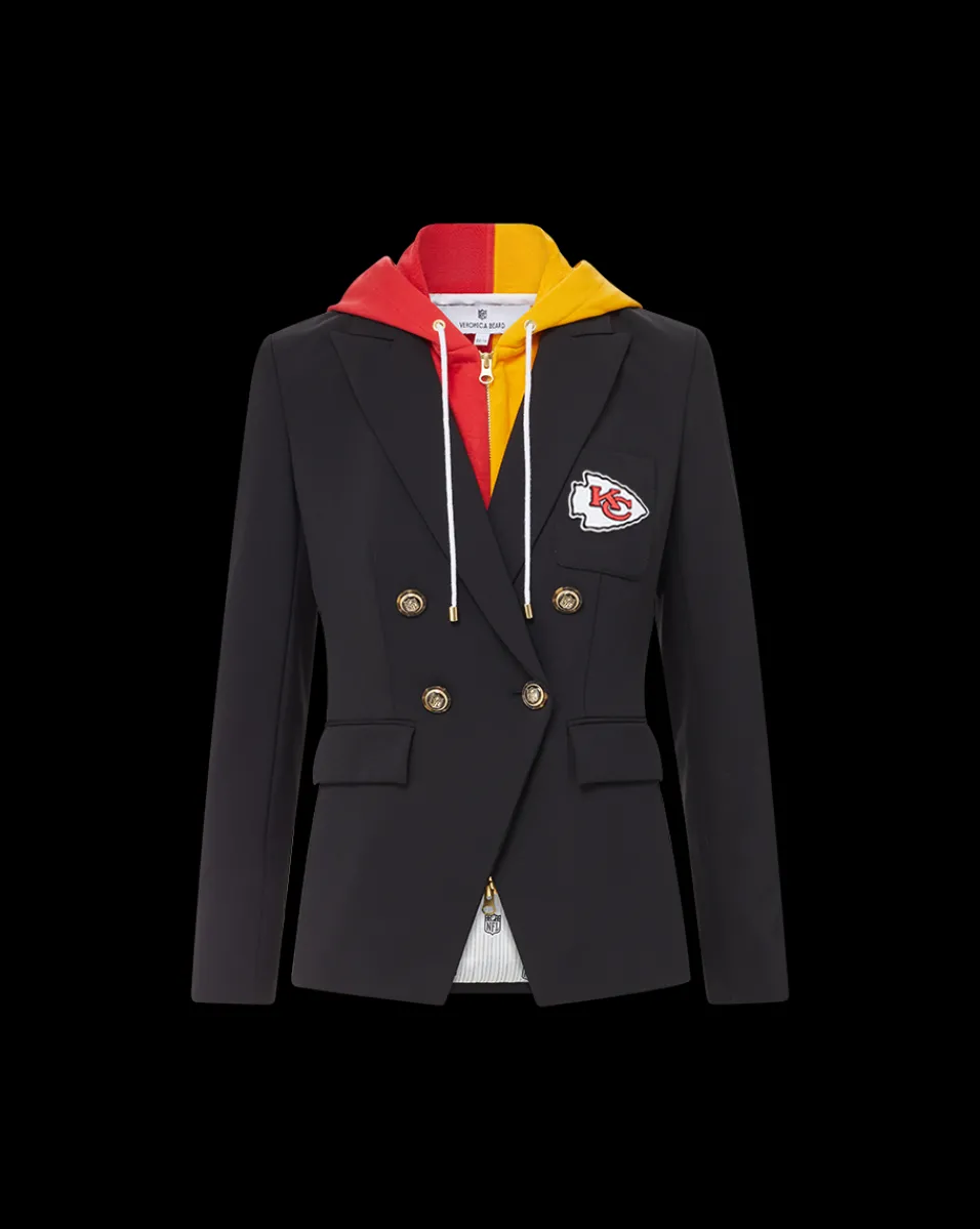 Kansas City Chiefs Dickey Jacket in Black/Gold>Veronica Beard
