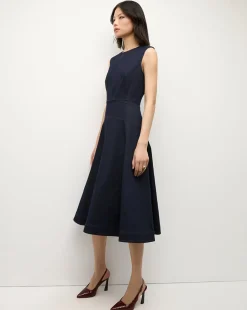 Karrigan Denim Midi Dress in Dark Wash><noscript><img width=