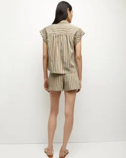 Kasa Pinstripe Button-Down Top><noscript><img width=