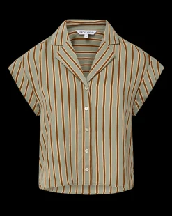 Kasa Pinstripe Button-Down Top><noscript><img width=
