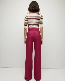 Kavya color Striped Ribbed Sweater><noscript><img width=