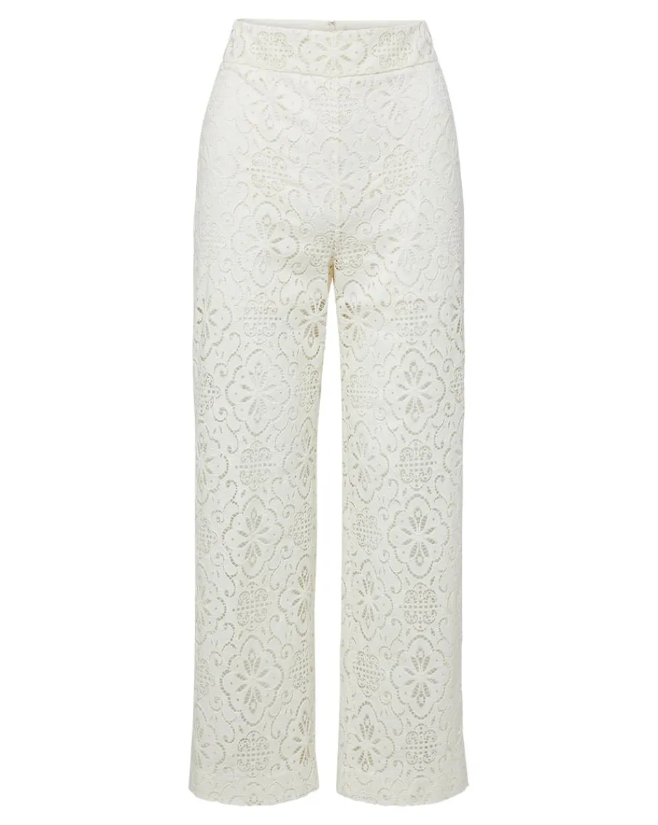 Kehlani Floral Lace Wide-Leg Pant>Veronica Beard Outlet