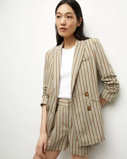 Kiernan Pinstripe Boyfriend Jacket>Veronica Beard Sale