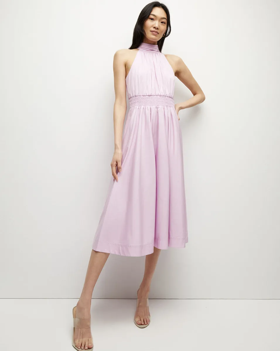 Kinny Poplin Halter Midi Dress>Veronica Beard Outlet