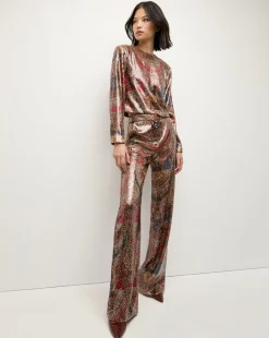 Kippa Top in Red Multi>Veronica Beard Outlet