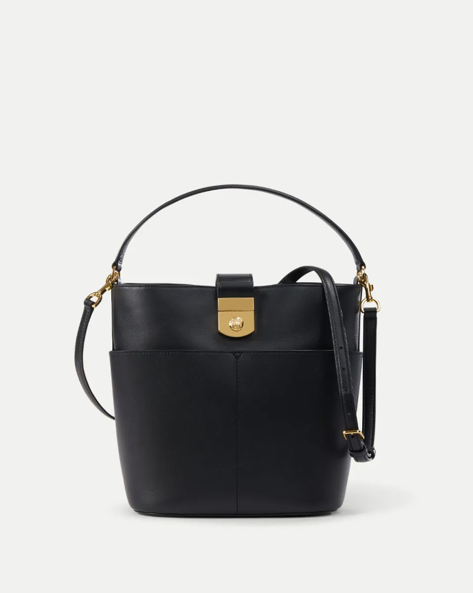 Large Crest Lock Bucket Bag in>Veronica Beard Clearance