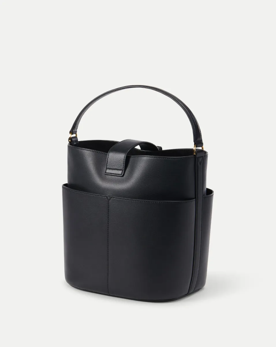 Large Crest Lock Bucket Bag in>Veronica Beard Clearance