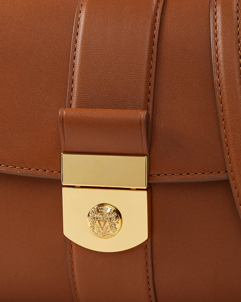 Large Crest Lock Trap Bag in>Veronica Beard Best