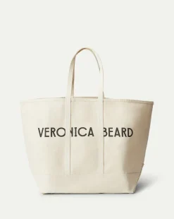 Large Logo Canvas Tote in>Veronica Beard Best