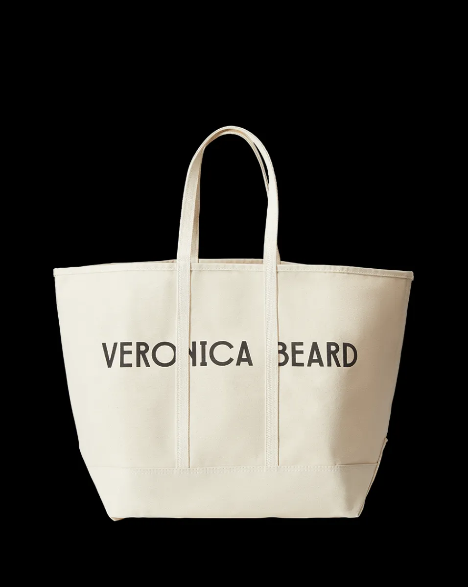Large Logo Canvas Tote in>Veronica Beard Best