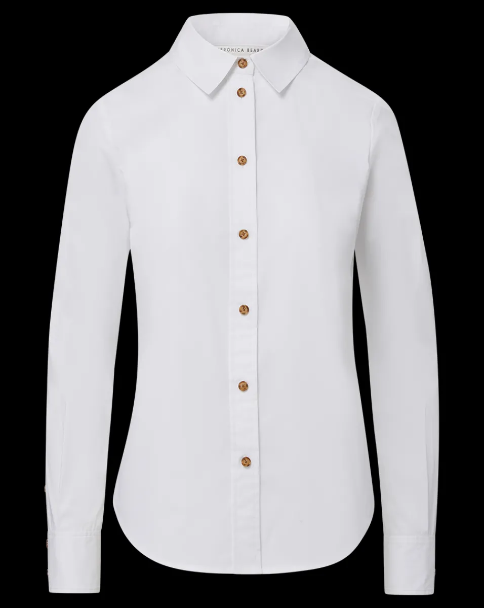 Libby Poplin Button-Down Shirt>Veronica Beard Sale