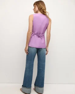 Liff Vest in Purple | Blazer Vest><noscript><img width=