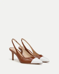 Liliana Leather Slingback Pump in>Veronica Beard Outlet
